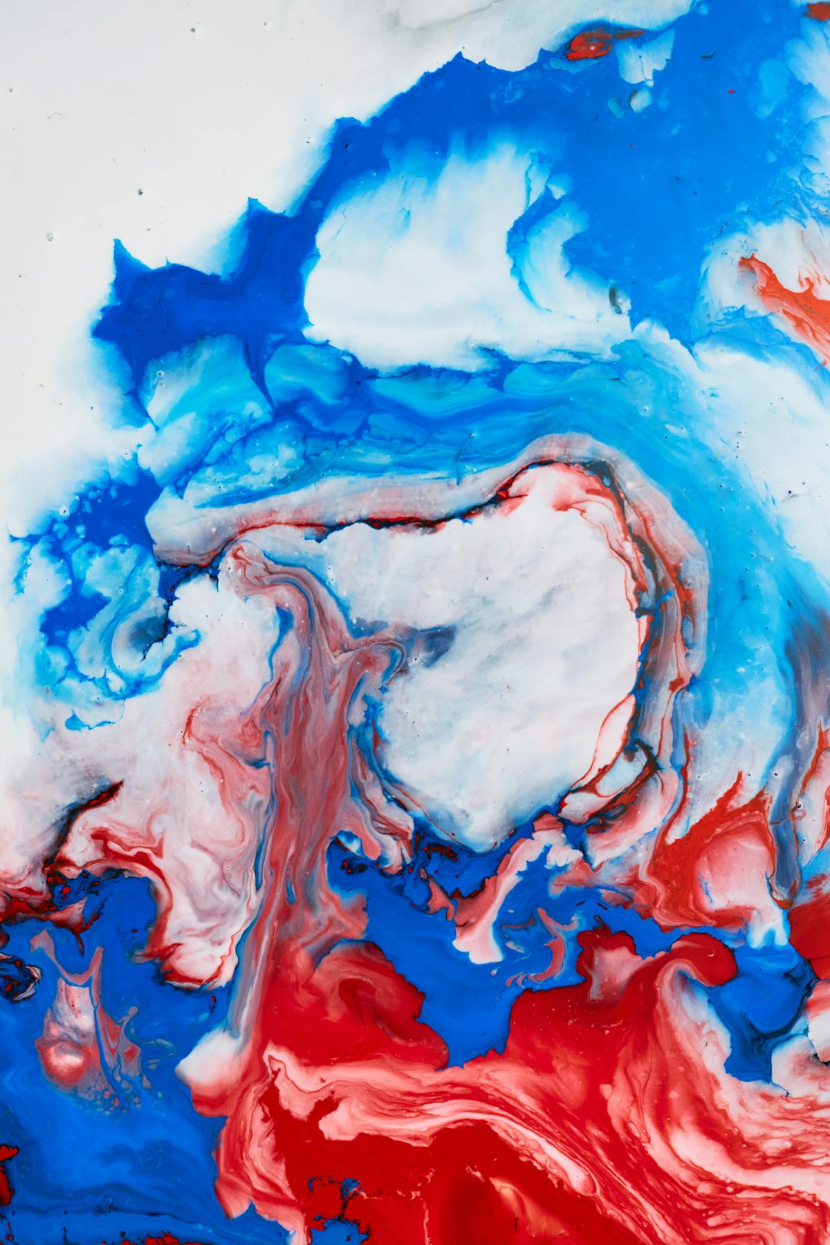 Abstract painting in deep colour.